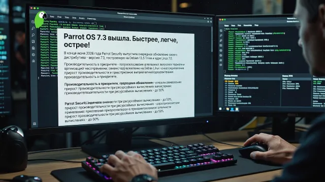 Parrot OS 7.3 вышла. Быстрее, легче, острее!